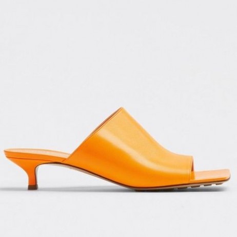 Bottega Veneta Întinde Catâri 40mm Portocaliu de Miel Bottega Veneta Pantofi