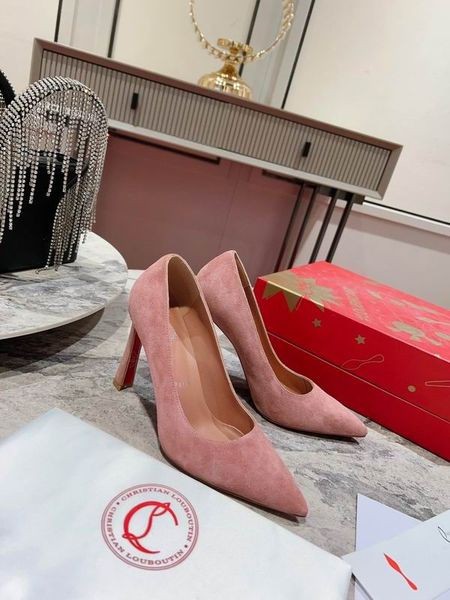 Christian Louboutin Condora Pompe 85mm piele de Căprioară Piele de culoare Roz Christian Louboutin