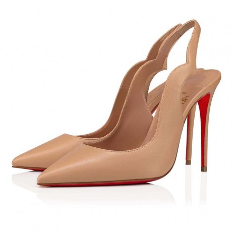 Christian Louboutin Tipa Fierbinte Sling Pompe de 100mm Piele Nappa Nud