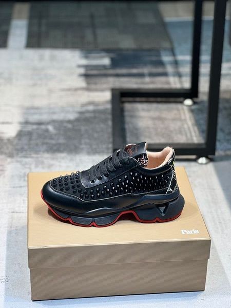 Christian Louboutin Neopren Spike Ciorap Donna Plat Adidasi Negru