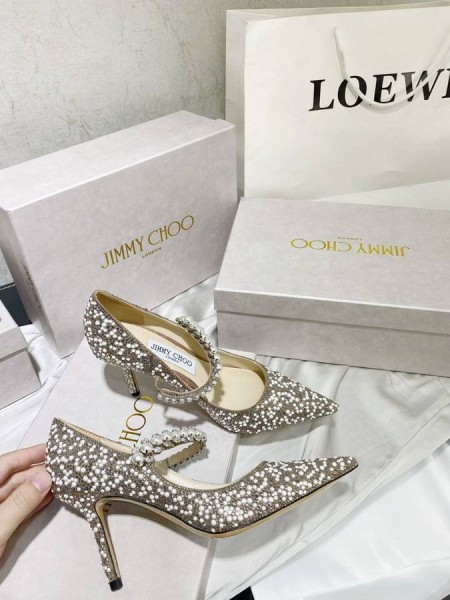 Jimmy Choo Bing 85mm Sclipici Pompe de Cristal