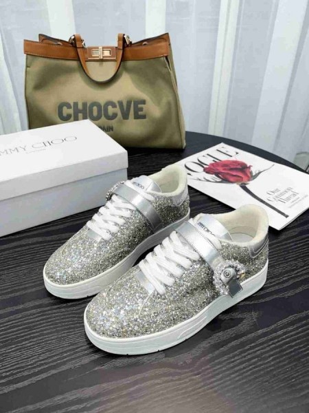 Jimmy Choo Osaka Sneaker De Argint