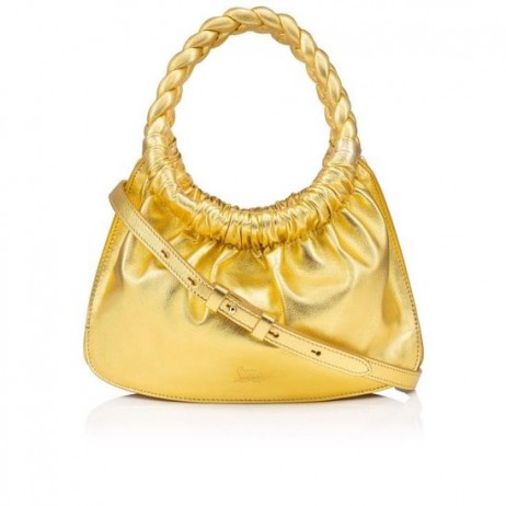 Christian Louboutin Loubibraid Top Mâner Sac Irizate Piele Nappa De Aur