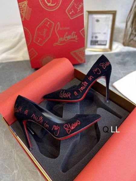 Christian Louboutin Hottie Stație Pompe de 100mm de Mers pe jos o Milă în pantofii Mei' Veau Velur Negru