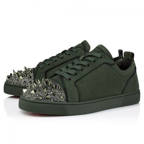 Christian Louboutin Louis Junior P Pik Pik Strass Adidași Veau Velours Și Strass Piroane Tennessee