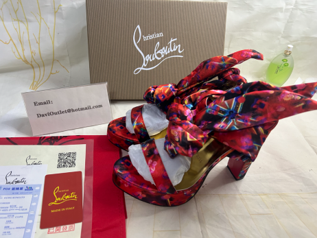 Christian Louboutin Sandale Platforme Du Desert 130 mm Multi/lin Galben