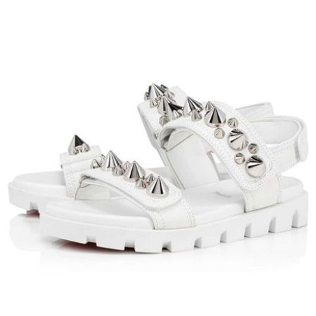 Christian Louboutin Sandale Spikita Rece Bianco Nappa
