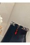 Christian Louboutin Lanț Prada Glezna Cizme 100mm piele de Vițel Negru