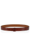 Christian Louboutin Cl Logo Belt Femei Crocodil Relief Din Piele De Vițel Acajou