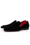 Christian Louboutin Dandy Tipa Loafer Black Velvet CL Pantofi