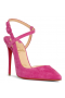 Christian Louboutin Jenlove Pompe de Curea Glezna 100mm piele de Căprioară de culoare Roz