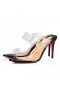 Christian Louboutin Nimic De 85 Mm Sandale Din Pvc Și Brevet De Vițel Negru