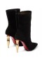 Christian Louboutin Lipbooty 100mm piele de Căprioară Glezna BootsChristian Magazin de Pantofi Louboutin