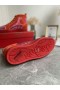 Christian Louboutin Louis Strass-High Top Adidași Veau Velous și Strass Portocaliu