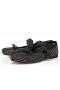 Christian Louboutin Mamastrapitina Balerine Plasă De Piele Nappa Si Strass Black