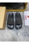 Christian Louboutin Piscină Distracție Slide Sandale Cu Țepi Crocodil Relief Din Cauciuc Negru