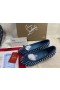 Christian Louboutin Dragă Jane Piroane Balerina Pompa De Bumbac Denim