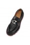 Christian Louboutin CL Moc Dune Mocasini din Piele de Vițel Negru