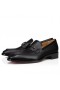 Christian Louboutin Chambelimoc Mocasini Din Piele De Vițel Negru Pantofi Christian Louboutin