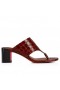 Christian Louboutin Cl Tongamule 55 Mm Catâri Crocodil Relief Din Piele De Vițel Acajou