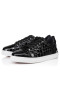 Christian Louboutin Distractiv Vieira Orlato Adidași Crocodil Relief Din Piele De Vițel Negru