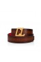 Christian Louboutin Fericit Rui Cl Logo Centura 40mm Patinat Vițel Piele Havane