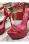 Christian Louboutin Loubi Regina Alta De 150 De Sandale Cu Platforma De Brevet Psihic Fuchsia