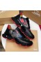 Christian Louboutin Bărbați Alergători din Piele de Vițel și de Neopren Model Negru