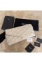 Saint Laurent Sade Puffer De Ambreiaj Plic Alb Din Piele De Miel