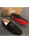 Christian Louboutin Creasta Pe Nil Mocasini Veau Velur Negru CL Pantofi