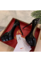 Christian Louboutin Dirditta 130mm Pompe de Brevete din Piele Neagră CL Pantofi