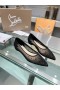 Christian Louboutin Nebuniile Strass Apartamente Ochiurilor De Plasă Negru Pantofi Christian Louboutin