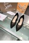 Christian Louboutin Nebuniile Strass Apartamente Ochiurilor De Plasă Negru Pantofi Christian Louboutin