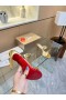 Christian Louboutin Doar Lanț 85mm Sandale Irizate de Piele de Aur Pantofi Christian Louboutin