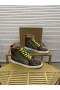 Christian Louboutin Lou Piroane Orlato de Înaltă top Adidasi din Piele și Pânză Multicolor