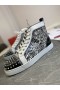 Christian Louboutin Louis Orlato Spike Adidași Din Piele De Brevete Și Alb-Negru