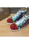 Christian Louboutin Louis Piroane de Mare de top Adidași piele de Căprioară Și Piele Multicolor