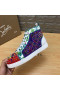 Christian Louboutin Louis Piroane de Mare de top Adidași piele de Căprioară Și Piele Multicolor
