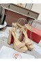 Christian Louboutin Movida Sabina 130 Mm Sandale Brevet Piele De Vițel Nud
