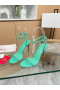 Christian Louboutin Deci Mi-105 mm Sandale din Piele Piroane Menta Pantofi Christian Louboutin