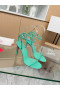 Christian Louboutin Deci Mi-105 mm Sandale din Piele Piroane Menta Pantofi Christian Louboutin