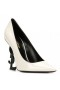 Saint Laurent Opyum 110mm Pompe Alb din Piele de Brevet Saint Laurent Pantofi