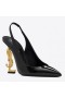 Saint Laurent Opyum Slingback Pompe de 110mm Gold-toned Toc Pantofi Saint Laurent