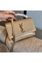 Saint Laurent WOC Apus de soare Lanț Portofel Taupe din piele de Vițel Saint Laurent Saci