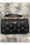 Christian Louboutin Paloma Piele Piroane De Aur Impodobita Sac De Ambreiaj Negru Christian Louboutin Saci