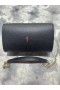 Christian Louboutin Paloma Piele Piroane De Aur Impodobita Sac De Ambreiaj Negru Christian Louboutin Saci