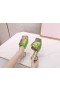 Jimmy Choo 45mm Slide-uri din Piele de Vițel cu Fermoar Geanta Verde
