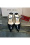 Jimmy Choo Bing 100 De Catâri Din Piele De Brevet De Cristal Curea Negru