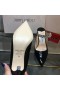 Jimmy Choo Bing 100 De Catâri Din Piele De Brevet De Cristal Curea Negru