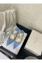 Jimmy Choo Bing 65 De Piele De Căprioară Catâri Cristal Curea Albastru